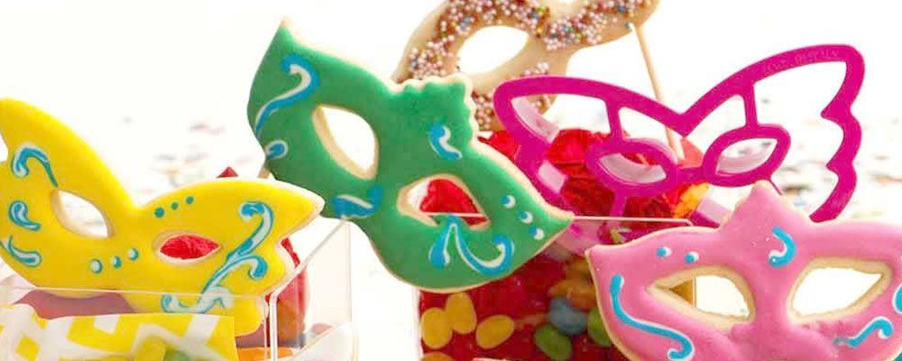 Biscotti di carnevale a forma di maschera