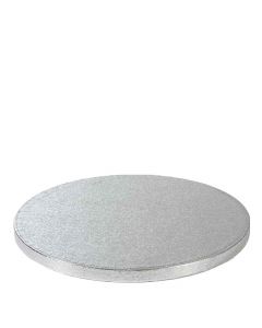 Cakeboard vassoio Sottotorta rotondo rivestito argento Ø40 h 1,2 cm Decora