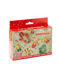 Set 2 Cutters Tagliapasta in plastica GingerXmas con 4 stencil