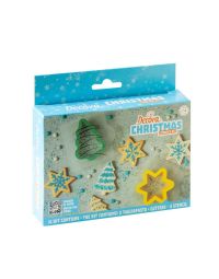 Set 2 Cutters Tagliapasta in plastica Christmas albero e stella con 4 stencil