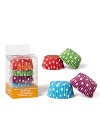 75 Pirottini in carta pois colori vari per cottura muffin Ø5 x h 3,2 cm