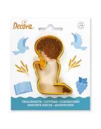 1 Formina Tagliabiscotto in plastica Comunione bambino Decora