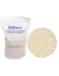 Perline di zucchero bianco perla per decorazione 1kg Bakery