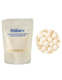 Perle di zucchero Maxi color bianco brillante per cake design 1kg Bakery