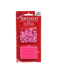 Candeline compleanno rosa - confezione