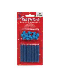 Candeline compleanno glitterate blu - confezione