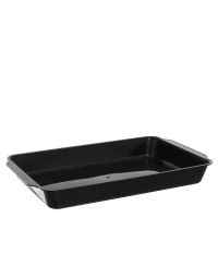 Contenitore per tiramisù in plastica riutilizzabile nero 36x23,2cm