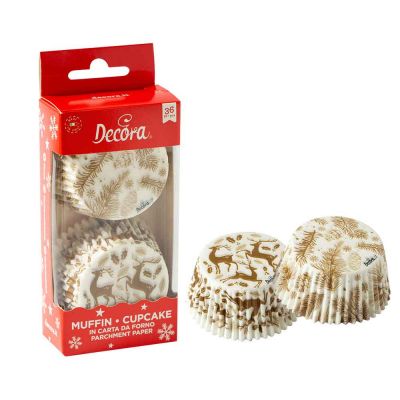 36 Pirottini per muffin natalizi in carta Elegant Xmas Decora Ø 5 cm