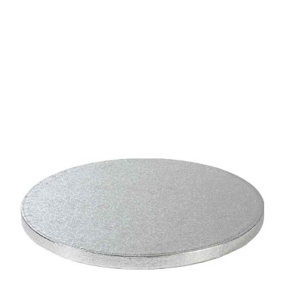 Cakeboard vassoio Sottotorta rotondo rivestito argento Ø36 h 1,2 cm Decora