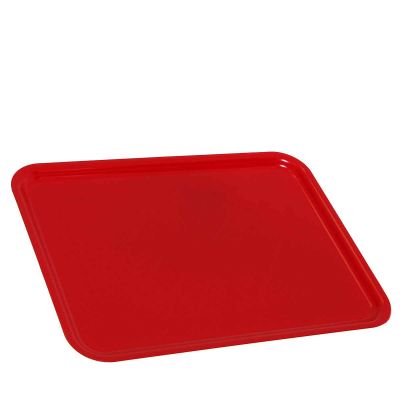 1 Vassoio da servizio in plastica rossa 30x40 cm