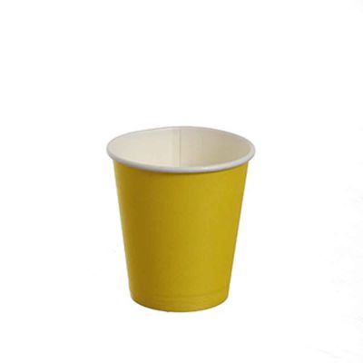 Bicchieri di cartoncino giallo da caffè DOpla Party 80 ml