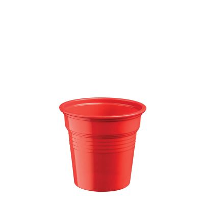 Bicchierini shot plastica rossi 80 ml da cicchetti o caffè