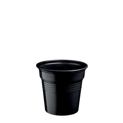 Bicchierini di plastica neri 80 ml per cicchetti o caffè