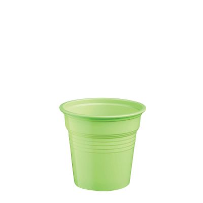 Bicchierini shot plastica verde acido da cicchetti o caffè