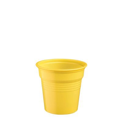 Bicchierini shot plastica gialli 80 ml da cicchetti o caffè