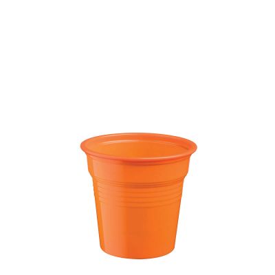 Bicchierini shot plastica arancione 80 ml da cicchetti o caffè
