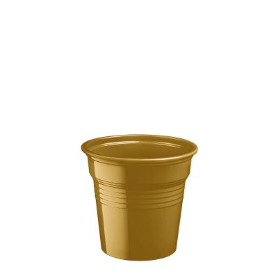 Bicchierini shot plastica oro 80 ml da cicchetti o caffè