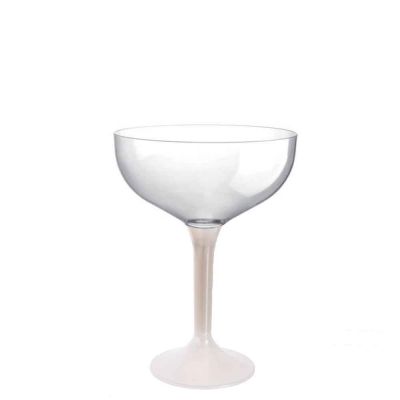 Coppe champagne riutilizzabili in plastica bianco perla 205ml