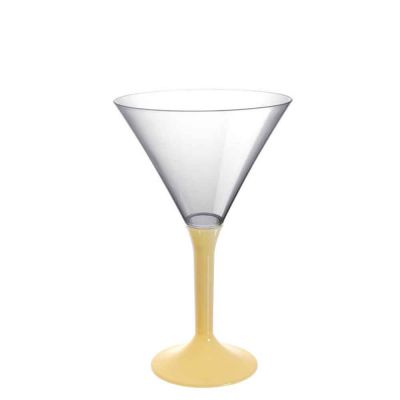 Coppe aperitivo Martini riutilizzabili in plastica crema 185ml