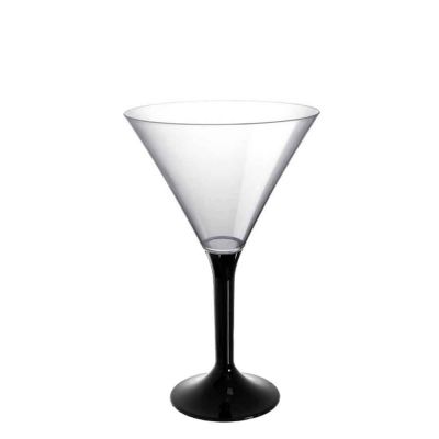 Coppe aperitivo Martini riutilizzabili in plastica nera 185ml
