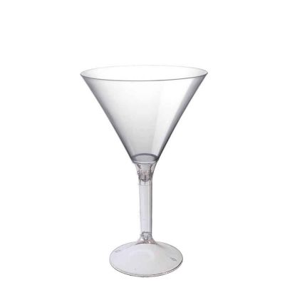 Coppe aperitivo Martini riutilizzabili in plastica trasparente 185ml