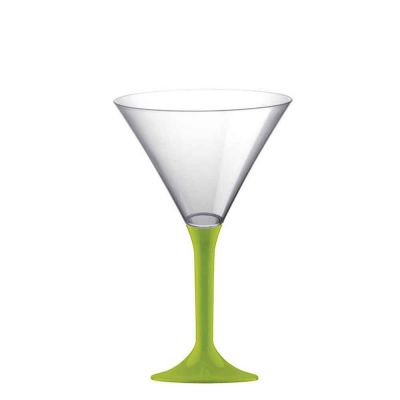 20 Coppe aperitivo Martini riutilizzabili in plastica verde acido 185ml