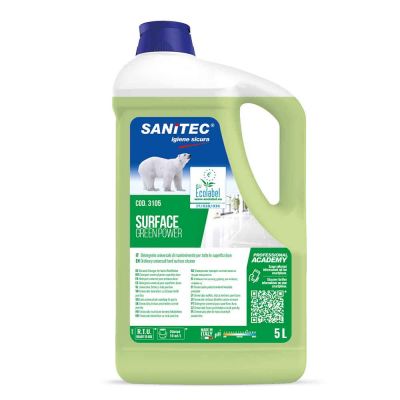 Surface Green Power detergente ecologico per superfici Sanitec 5 L