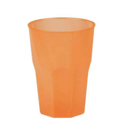 Bicchieri per cocktail riutilizzabili satinati arancio 420cc