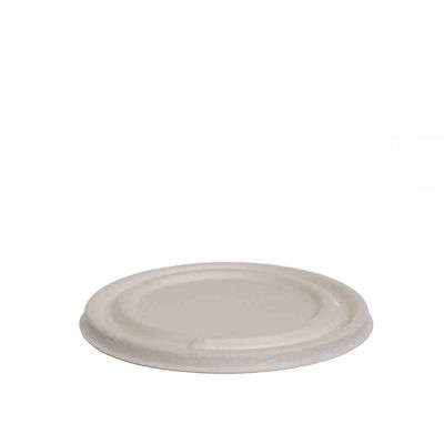 Coperchio in polpa di cellulosa compostabile piatto senza foro Ø11 cm