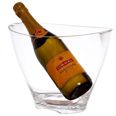 Secchiello per ghiaccio porta bottiglie champagne vino ovale con spumante