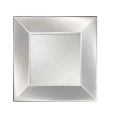 Piatti quadrati lavabili per microonde bianco perla 23x23 cm