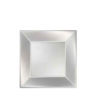  Piatti quadrati piccoli lavabili per microonde bianco perla 18x18 cm