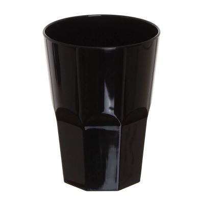 Bicchiere per cocktail in policarbonato nero plastica dura rigida riutilizzabili 290ml