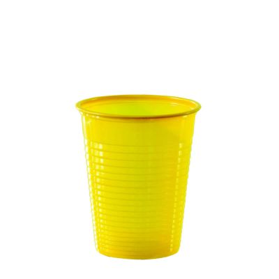 Bicchieri di plastica colorati DOpla Colors 200cc giallo