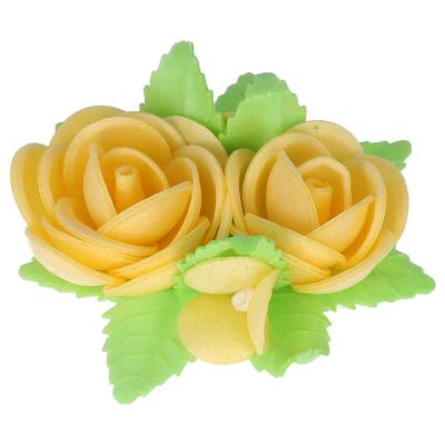 Bouquet di cialda fiori di ostia giallo per decorazione