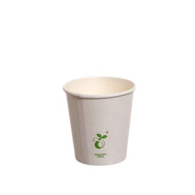 50 Bicchieri di cartoncino bianco compostabili per caffè 80 ml