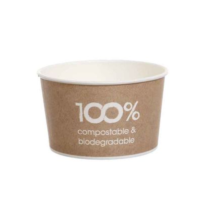 55 Coppette gelato in carta compostabili Havana 290ml