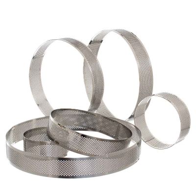 Stampo a fascia tondo microforato anello in acciaio inox h 3,5 cm Decora