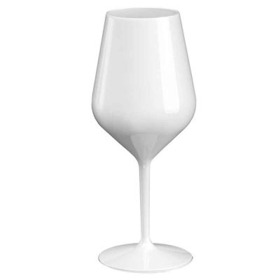 Set 6 Bicchieri Calici da vino e Cocktail bianchi infrangibili lavabili 470cc