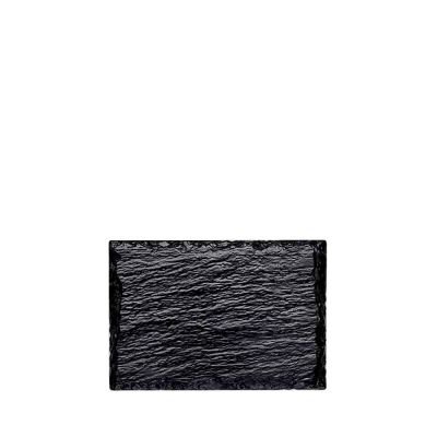 20 Vassoi ardesia nera sintetica Rock 13x9 cm piccolo