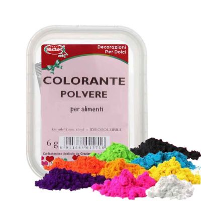 Coloranti alimentari in polvere colori assortiti 6 g