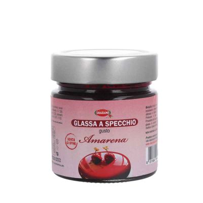 Glassa a specchio pronta all'uso gusto Amarena 300 g senza glutine