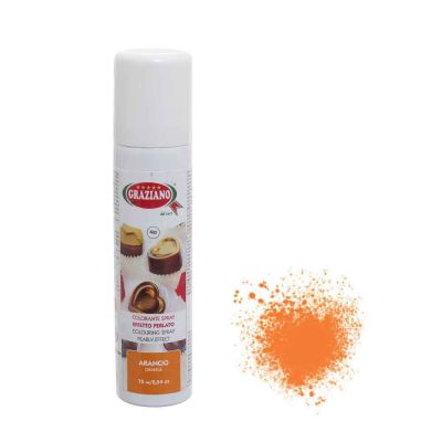 Colorante spray arancio perlato per alimenti 75ml