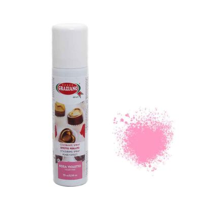 Colorante spray rosa violetto perlato per alimenti 75ml