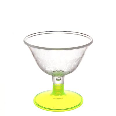 Coppa da gelato infrangibile in policarbonato giallo fluo