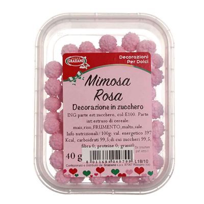 Palline di zucchero rosa Mimosa per decorazione 40 g Graziano