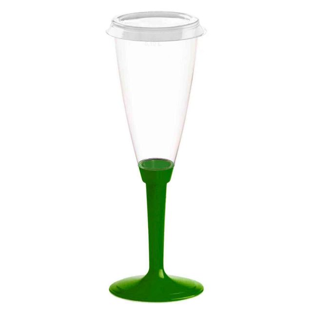 Flutes calici di plastica gambo lungo nero in offerta - PapoLab