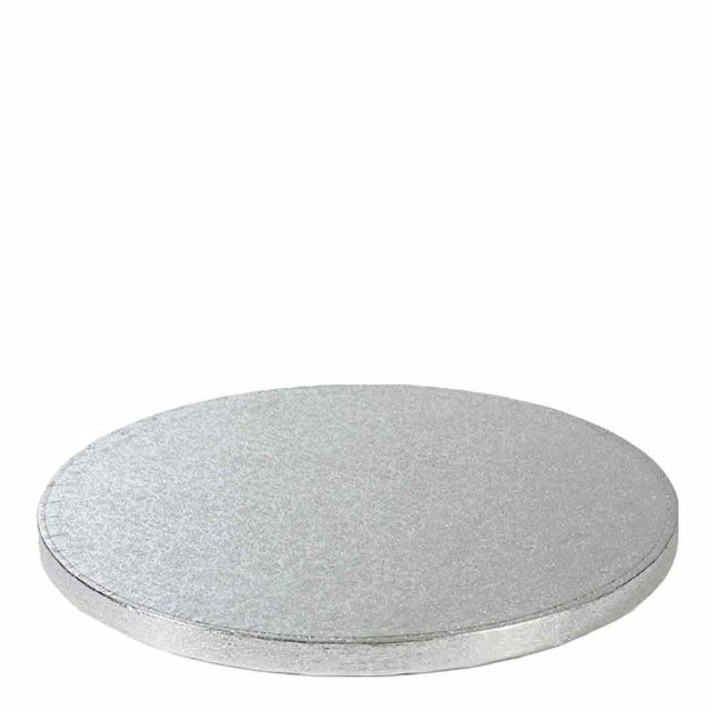 Sottotorta cakeboard rigido tondo 45 cm argento in offerta - PapoLab
