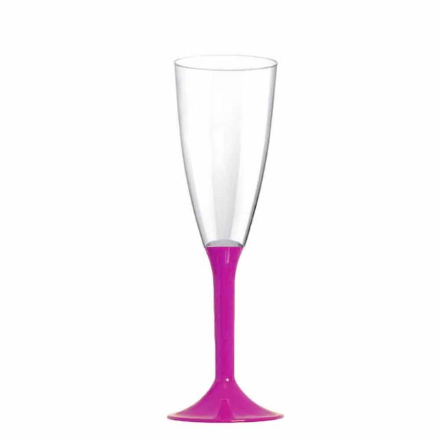 Flutes calici plastica lavabili 160ml gambo lungo viola - PapoLab