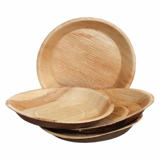 Piatti fondi foglia di palma 18 cm compostabili in offerta - PapoLab